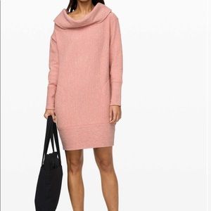Lulu Lemon Along the Way Dress in Heathered Copper Clay